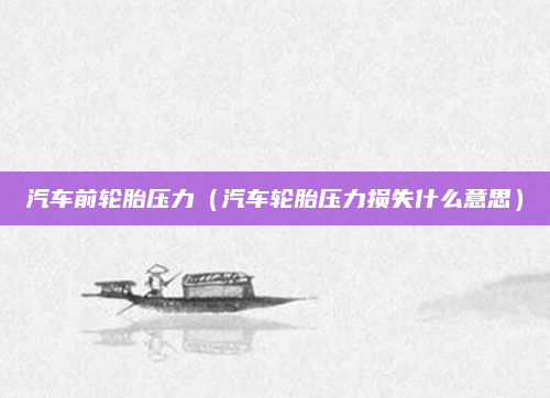 汽车前轮胎压力(汽车轮胎压力损失什么意思)