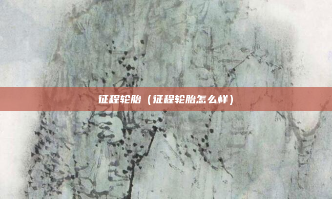 征程轮胎(征程轮胎怎么样)