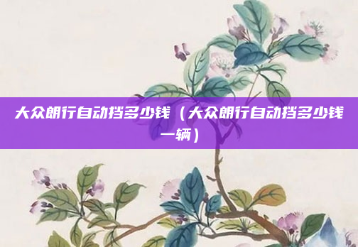 大众朗行自动挡多少钱(大众朗行自动挡多少钱一辆)