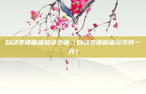 自动变速箱油加多少油(自动变速箱油多少钱一升)