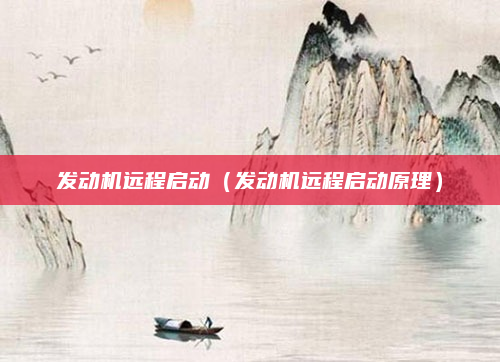 发动机远程启动（发动机远程启动原理）