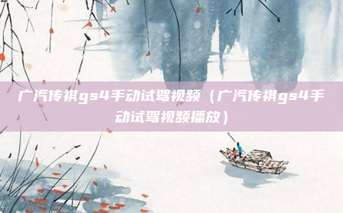 广汽传祺gs4手动试驾视频（广汽传祺gs4手动试驾视频播放）