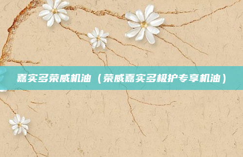 嘉实多荣威机油(荣威嘉实多极护专享机油)