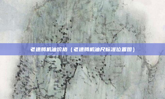 老速腾机油价格(老速腾机油尺标准位置图)