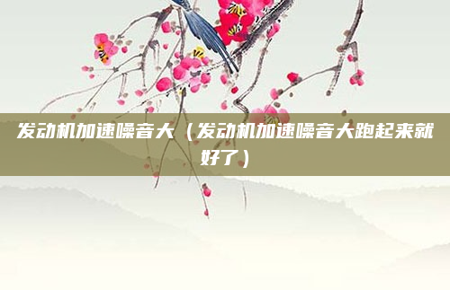 发动机加速噪音大（发动机加速噪音大跑起来就好了）