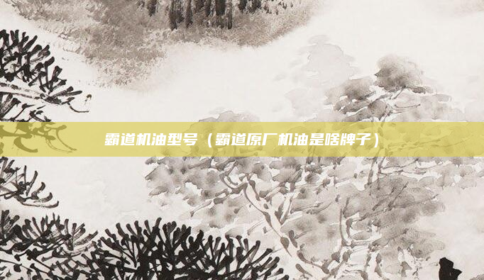 霸道机油型号（霸道原厂机油是啥牌子）