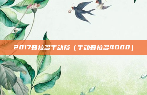 2017普拉多手动挡（手动普拉多4000）