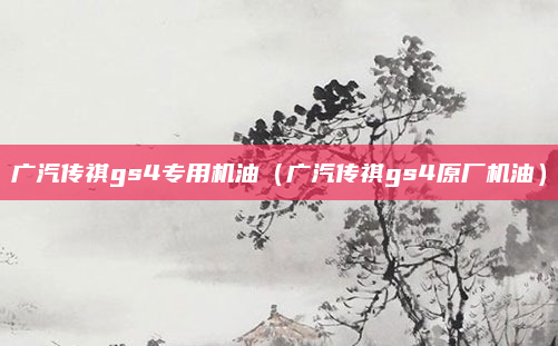 广汽传祺gs4专用机油（广汽传祺gs4原厂机油）