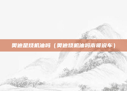 奥迪是烧机油吗（奥迪烧机油吗南哥说车）