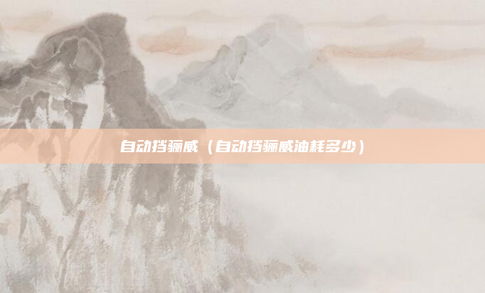 自动挡骊威(自动挡骊威油耗多少)