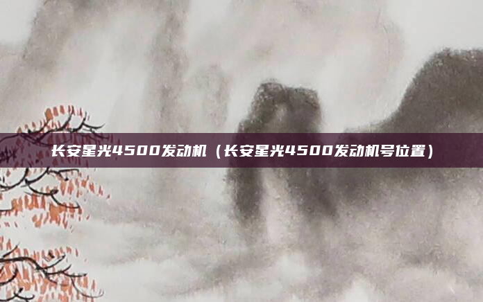 长安星光4500发动机（长安星光4500发动机号位置）