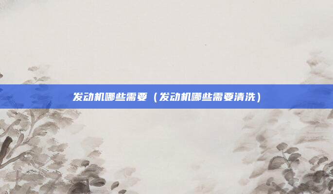发动机哪些需要(发动机哪些需要清洗)