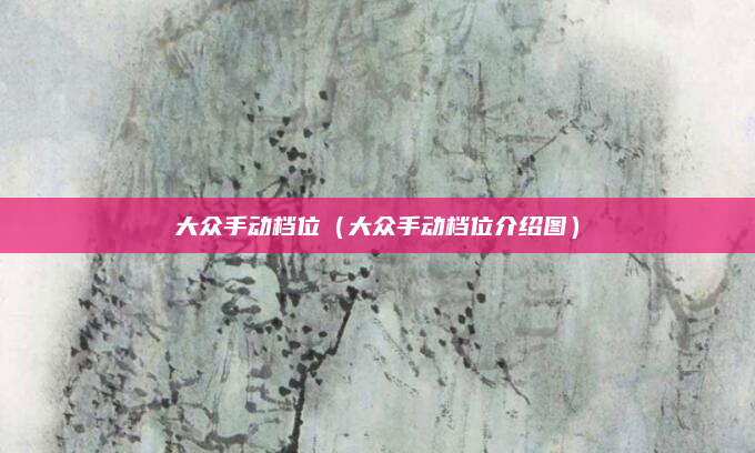 大众手动档位（大众手动档位介绍图）