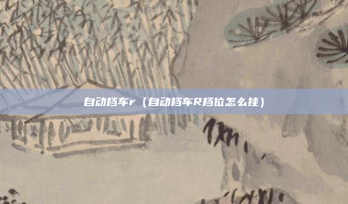 自动档车r（自动档车R档位怎么挂）