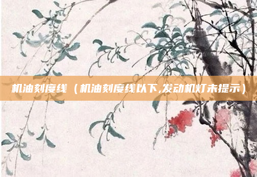 机油刻度线（机油刻度线以下,发动机灯未提示）