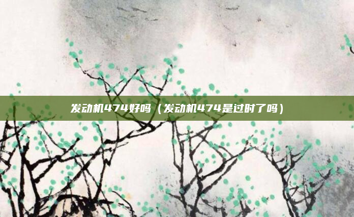 发动机474好吗(发动机474是过时了吗)