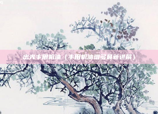 出光丰田机油（丰田机油增多最新进展）
