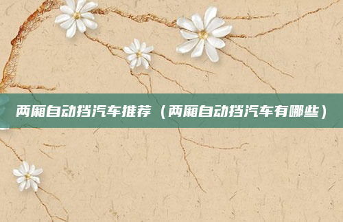 两厢自动挡汽车推荐(两厢自动挡汽车有哪些)