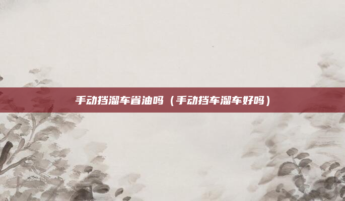 手动挡溜车省油吗（手动挡车溜车好吗）