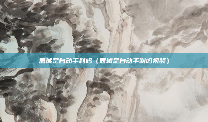 思域是自动手刹吗(思域是自动手刹吗视频)