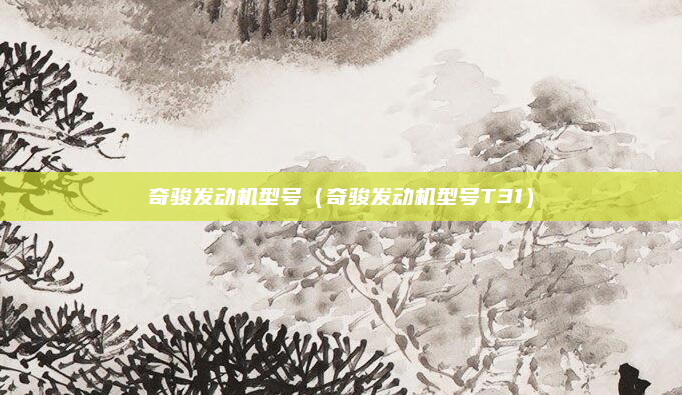 奇骏发动机型号（奇骏发动机型号T31）