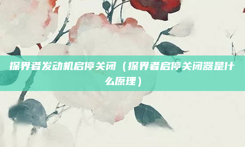 探界者发动机启停关闭(探界者启停关闭器是什么原理)