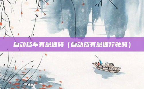 自动挡车有怠速吗（自动挡有怠速行驶吗）