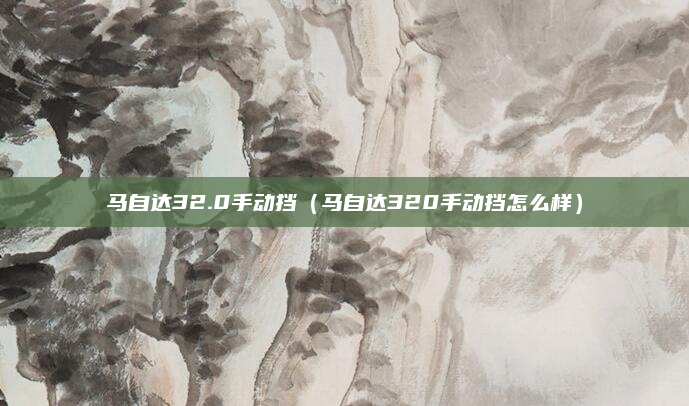 马自达32.0手动挡（马自达320手动挡怎么样）