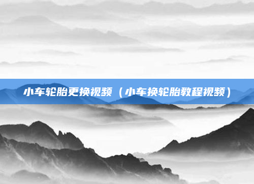 小车轮胎更换视频（小车换轮胎教程视频）