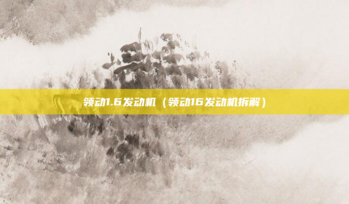 领动1.6发动机（领动16发动机拆解）