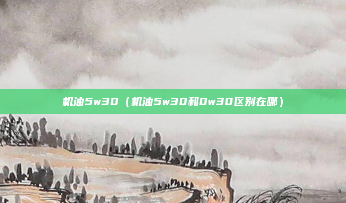 机油5w30（机油5w30和0w30区别在哪）