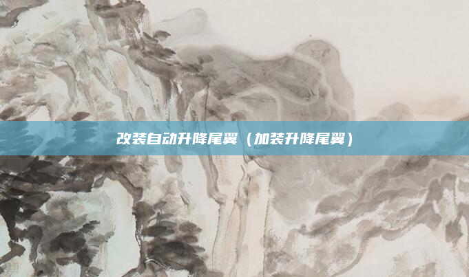 改装自动升降尾翼(加装升降尾翼)