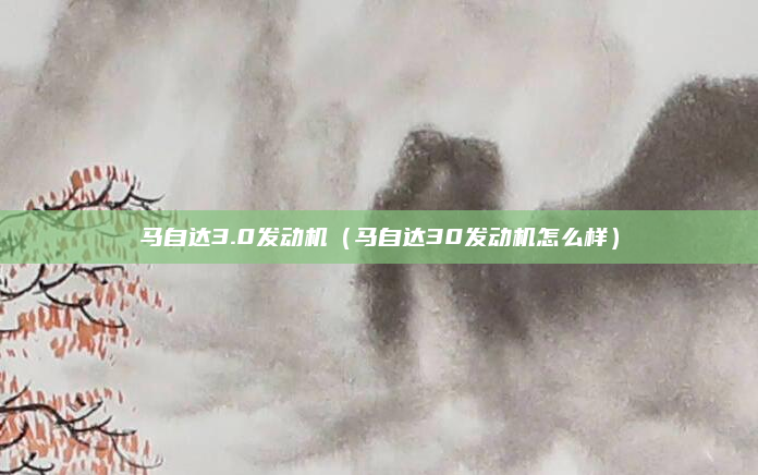 马自达3.0发动机（马自达30发动机怎么样）