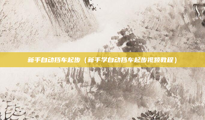 新手自动挡车起步(新手学自动挡车起步视频教程)