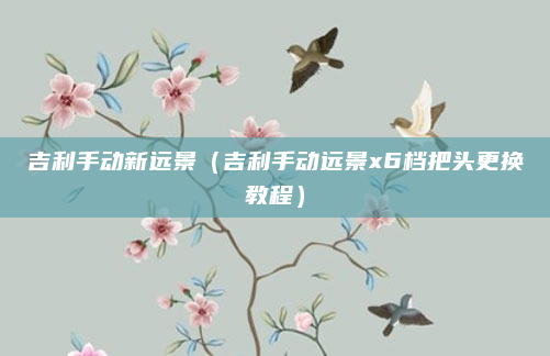 吉利手动新远景（吉利手动远景x6档把头更换教程）
