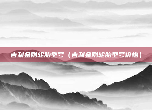 吉利金刚轮胎型号（吉利金刚轮胎型号价格）