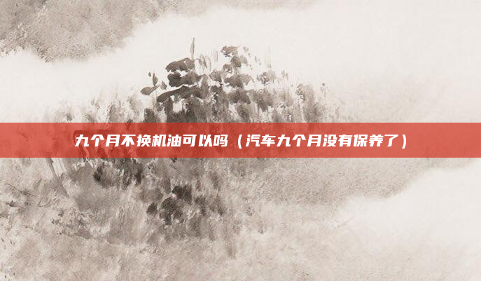 九个月不换机油可以吗（汽车九个月没有保养了）