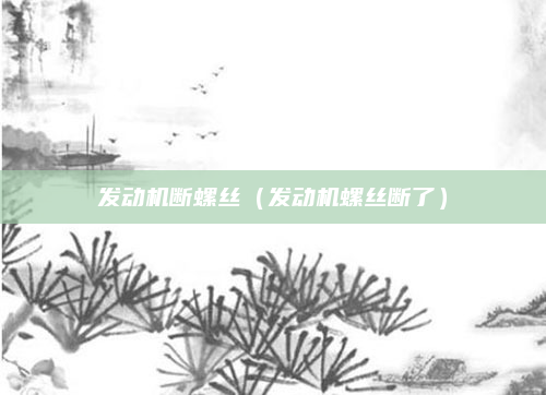 发动机断螺丝（发动机螺丝断了）