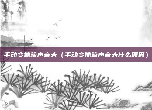 手动变速箱声音大（手动变速箱声音大什么原因）