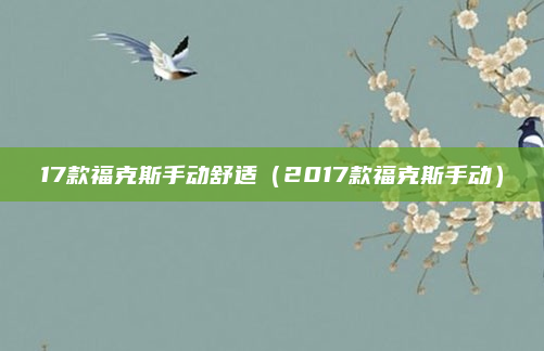 17款福克斯手动舒适（2017款福克斯手动）