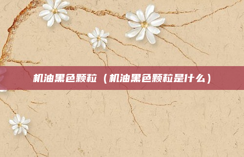 机油黑色颗粒（机油黑色颗粒是什么）