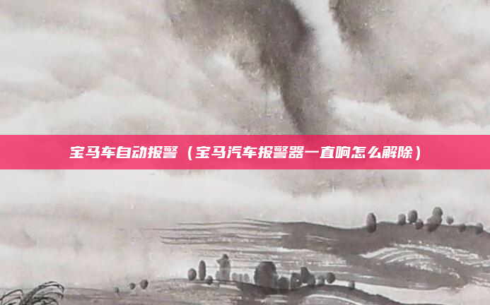 宝马车自动报警（宝马汽车报警器一直响怎么解除）