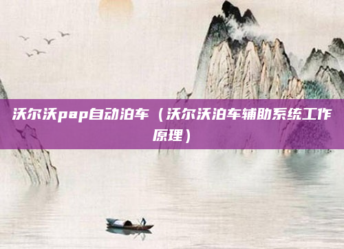 沃尔沃pap自动泊车（沃尔沃泊车辅助系统工作原理）