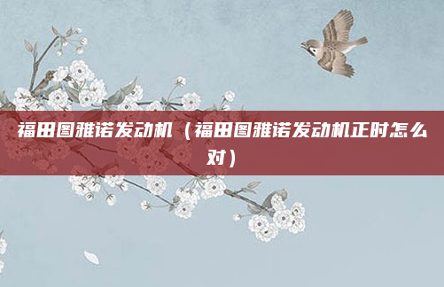福田图雅诺发动机（福田图雅诺发动机正时怎么对）