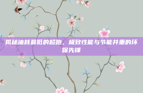 揭秘油耗最低的超跑，极致性能与节能并重的环保先锋