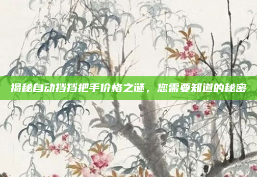 揭秘自动挡挡把手价格之谜,您需要知道的秘密