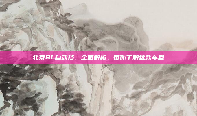 北京BL自动挡,全面解析,带你了解这款车型