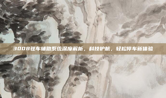 3008驻车辅助系统深度解析,科技护航,轻松停车新体验