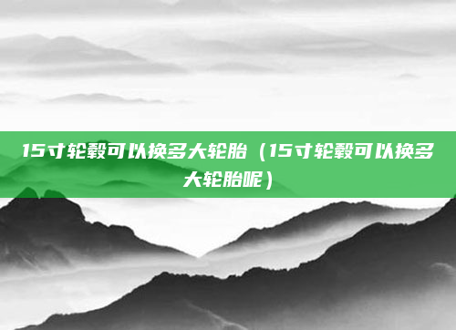 15寸轮毂可以换多大轮胎（15寸轮毂可以换多大轮胎呢）