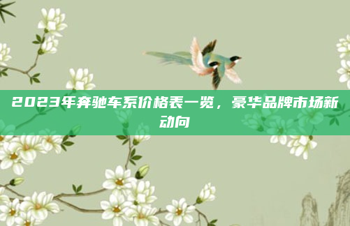 2023年奔驰车系价格表一览,豪华品牌市场新动向